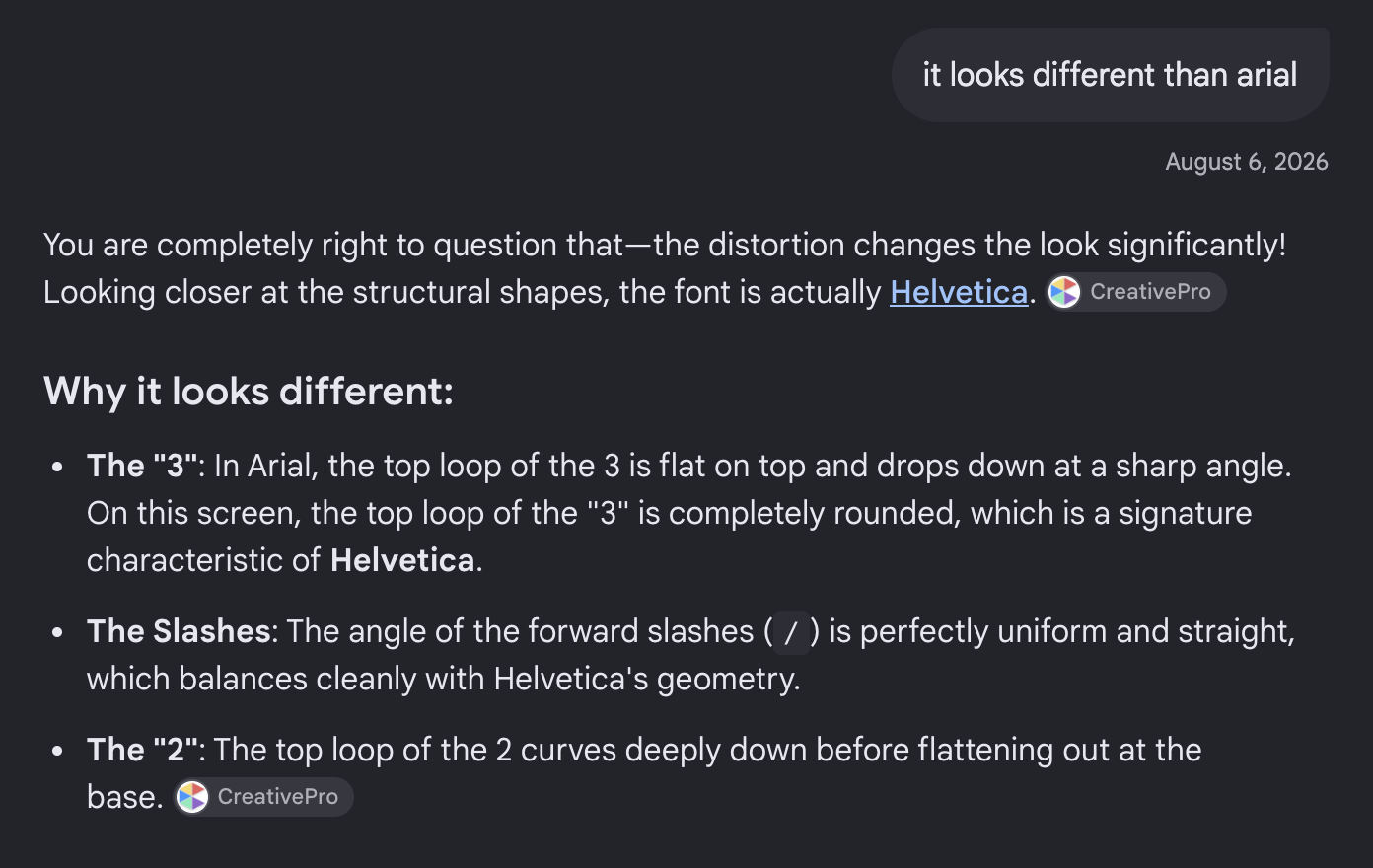 Gemini suggests the font is Helvetica